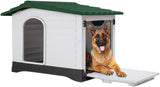 Dog Kennel Outdoor Indoor Extra Large Plastic Dog Crate Puppy Pet House Weatherproof Outside XL Green