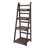 Rustic Ladder Shelf Wooden Bookshelf Plant Stand Standing Organizer Kitchen Home