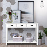 Console Table Hall Table Side Desk Accent Table Drawers Shelf Entryway 120CM