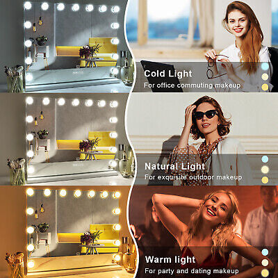 Bluetooth Vanity Makeup Mirror With Lights Hollywood LED Mirrors Wall