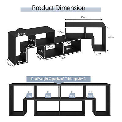 TV Cabinet Entertainment Unit Storage Shelf Bookcase Free Combination 140-180CM