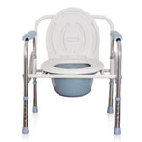 Shower Commode Foldable Bathroom Stainless Adjustable Bedside Toilet Chair