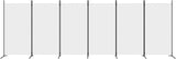 6-Panel Room Divider Living Room Bedroom Partition Privacy Protection Screen Room Separator Folding Dressing Wall White Fabric