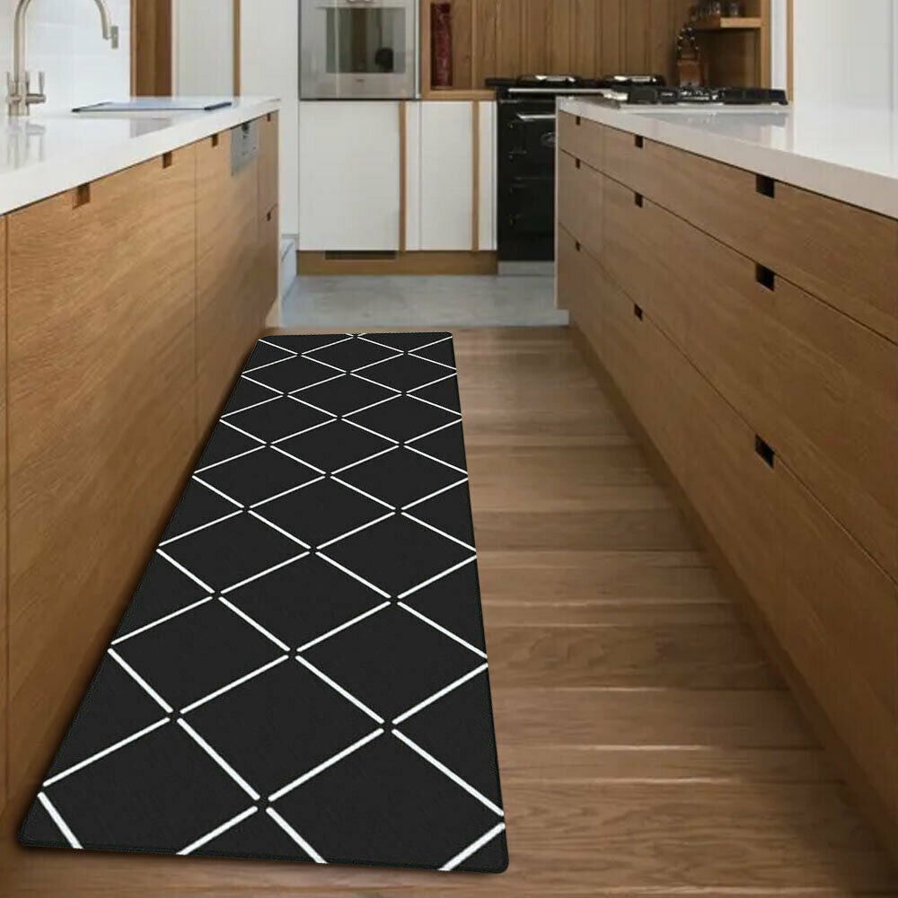 Non-Slip Waterproof Kitchen Door Mat Home Floor Rug Carpet Anti-Oil Easy Clean