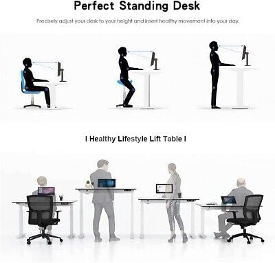 Electric standing Desk, 100 KG Computer sit stand Desk (120 x 60 cm)