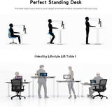 Electric standing Desk, 100 KG Computer sit stand Desk (120 x 60 cm)