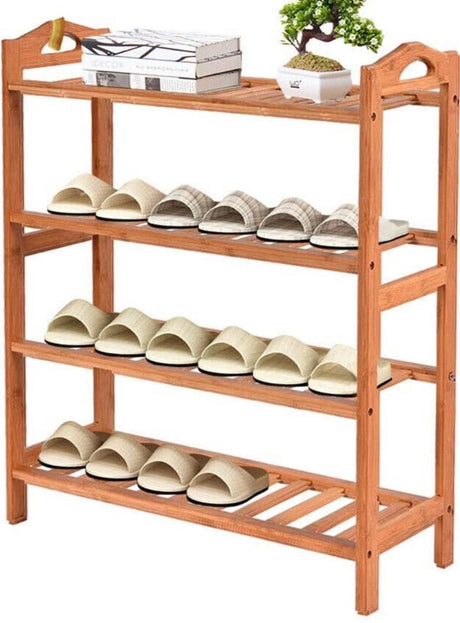 4 Tiers Bamboo Shoe Rack