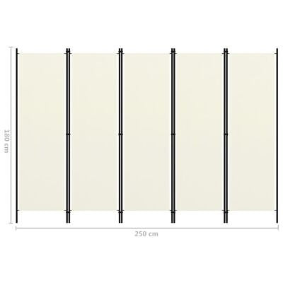 5 Panel Room Divider Folding Privacy Screen Separator Stand Home Decor Partition