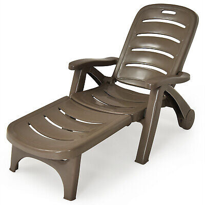 Outdoor Sun Lounge Folding Lounger Day Bed Recliner Chaise Beach Chair Furniture