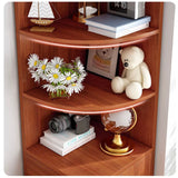 Vision Stylish Wooden Corner Shelf Unit with Cabinet & Drawer (Oak)