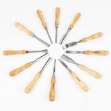 12pcs Wood Carving Chisel Tool Set Woodworking Gouge Hand Craft with Box DIY Hand Tool Gouged Timber Carpentry