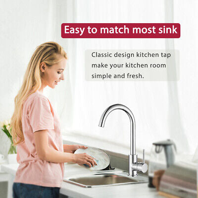 Kitchen Mixer Tap Laundry Sink Basin Faucet Swivel Gooseneck Bath Spout