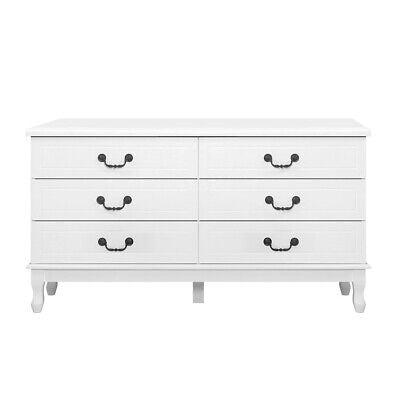 Chest of Drawers Dresser Table Lowboy Storage Cabinet White KUBI Bedroom