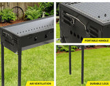 Charcoal BBQ Grill Portable Outdoor Barbecue Set Camping Picnic Smoker