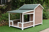 Large Wooden Pet Dog Kennel Timber House Wood Cabin Outdoor Patio Deck