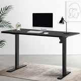 Electric Standing Desk Motorised Sit Stand Computer Table Black 140cm