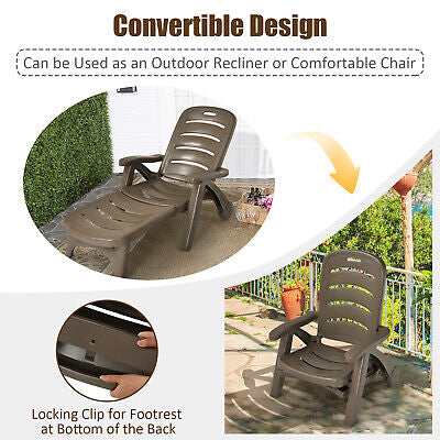 Outdoor Sun Lounge Folding Lounger Day Bed Recliner Chaise Beach Chair Furniture