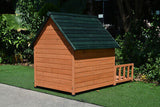 Xl Large Dog House Kennel Pet Timber Wooden With Decking