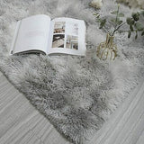 Soft Large Plush Floor Carpet Fluffy Area Rug Pad Mat Shaggy Bedroom Living Room