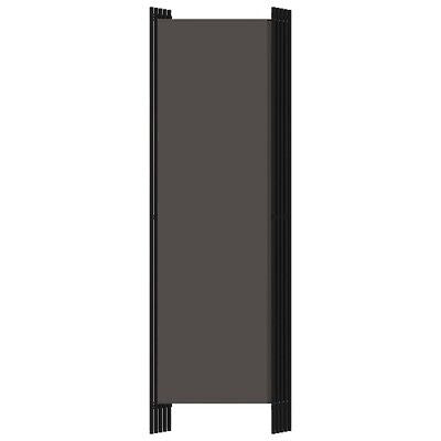 Freestanding Partition Iron Frame 5-Panel Fabric Privacy Screen Room Divider