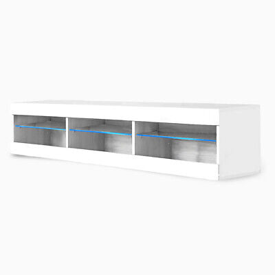 LED Entertainment Center TV Stand Game Media Storage Cabinet 55" White