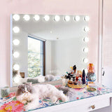 Bluetooth Hollywood Mirror Large Vanity Makeup Mirror with Lights Wall