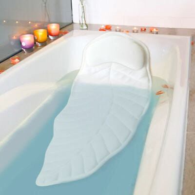 Full Body Bath Pillow Mat Home Spa Bathtub Pillow Back&Neck Support Suction Cups