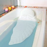 Full Body Bath Pillow Mat Home Spa Bathtub Pillow Back&Neck Support Suction Cups