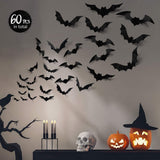 Halloween 3D Bats Decoration 60PCS