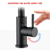 Kitchen Mixer Tap Pull Out Black Sink Laundry Faucet Brass 2-Mode Spray Swivel