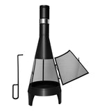 126CM Fire Pit Chiminea Chimney Fireplace Brazier Outdoor Portable Patio Heater