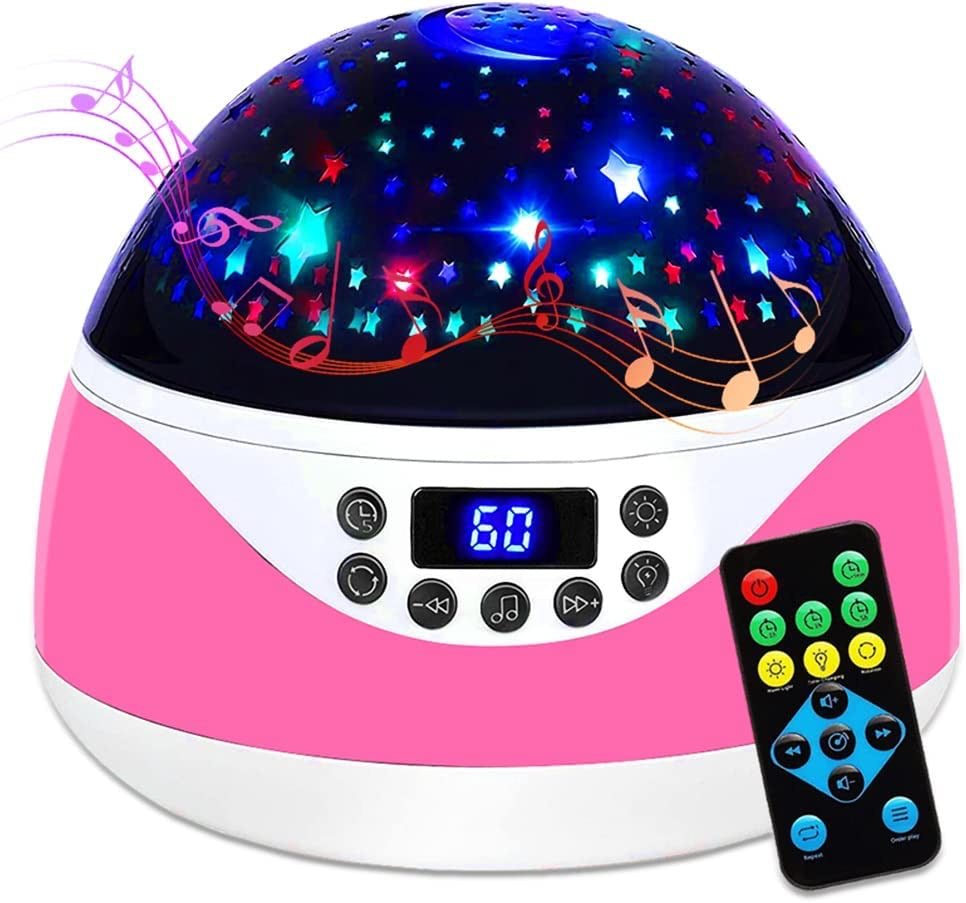 Night Lights with Music & Timer, Star Light Constellation Projector, Sound Machine for Baby Sleeping