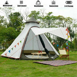 Portable Waterproof Double Layers Indian Teepee Tent Camping Tipi Tent