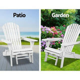 Outdoor Chairs Patio Furniture Wooden Sun Lounge Beach Garden Adirondack