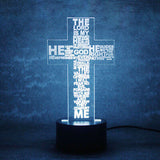 CRUCIFIX HOLY CROSS 3D Acrylic LED 7 Colour Night Light Touch Table Lamp Gift