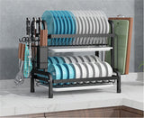 2 Tier Stainless Steel Kitchen Dish Rack