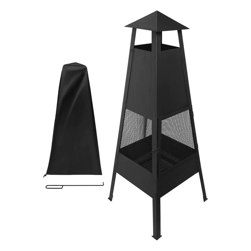 Chimney Fire Pit Patio Heater Outdoor Camping Portable Fireplace Cover