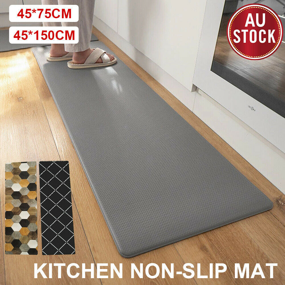 Non-Slip Waterproof Kitchen Door Mat Home Floor Rug Carpet Anti-Oil Easy Clean