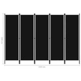 Folding Divider 5 Panel Screen Privacy Partition Stand Dressing Room Separator