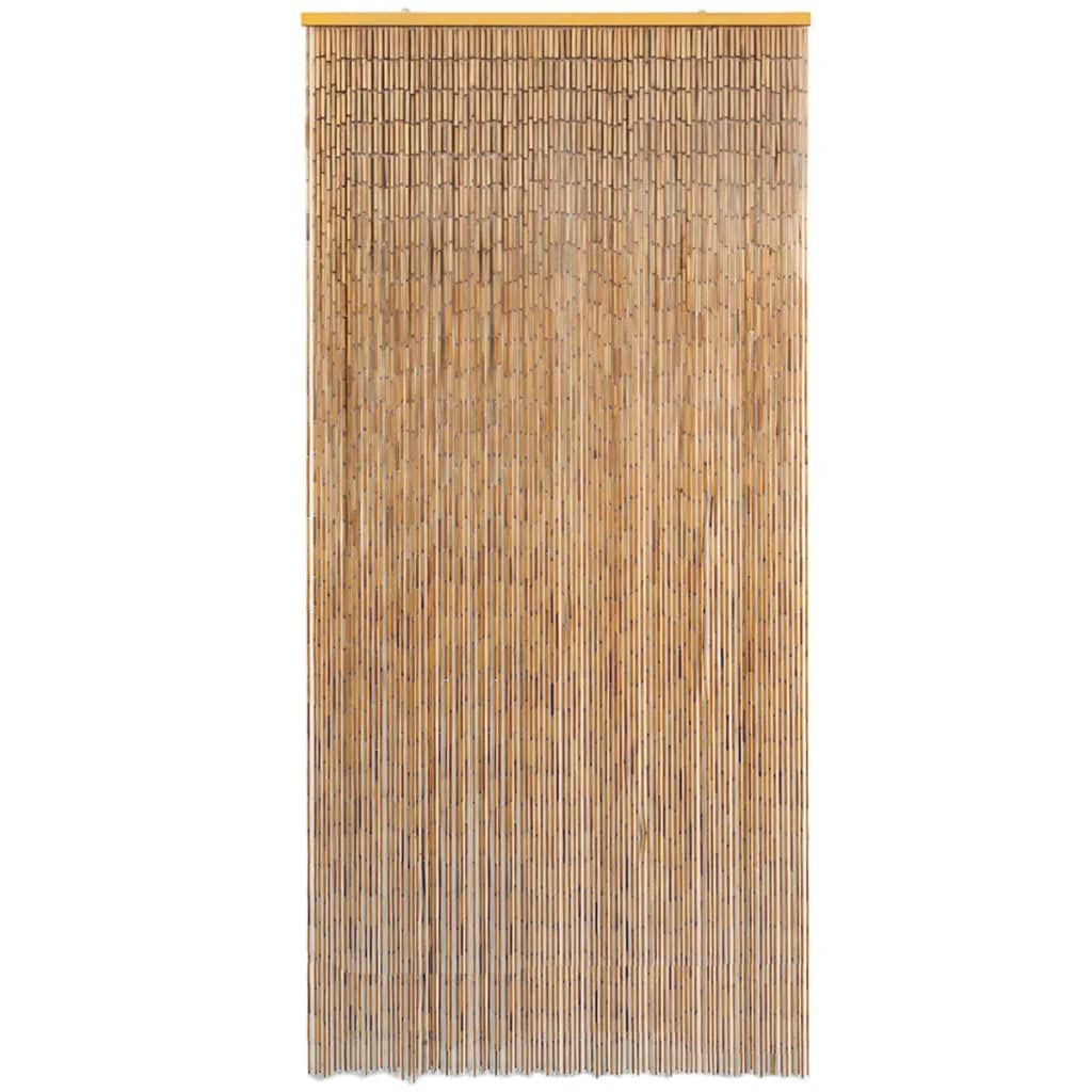 Door Curtain 100 Yarn Bamboo Natural Door Window Doorway Covering Hanging Insect Mosquito Blockout Room Divider 100x220cm Brown