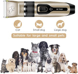 Dog Grooming 9IN1 Pet Hair Clippers, Dog Grooming Kit, Low Noise, Electric Quiet, Rechargeable, Cordless, Suitable for Dogs, Cats, and Other Pets (Clipper Set only)