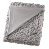 Comfort Spaces Ruched Faux Fur Plush 3 Piece Throw Blanket Set