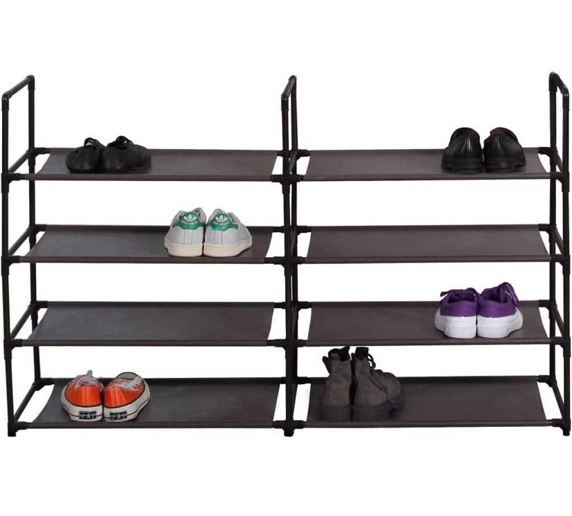 8 Tier or Double 4 Tier Shoe Rack