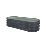 Garden Bed Planter Raised Coated Steel Vegetable Beds Oval 240x80x42cm