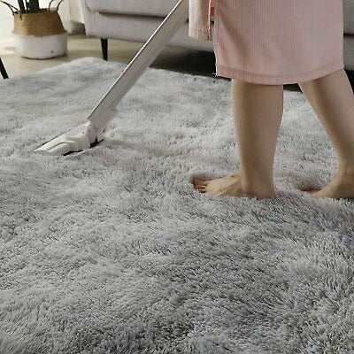 Soft Large Plush Floor Carpet Fluffy Area Rug Pad Mat Shaggy Bedroom Living Room