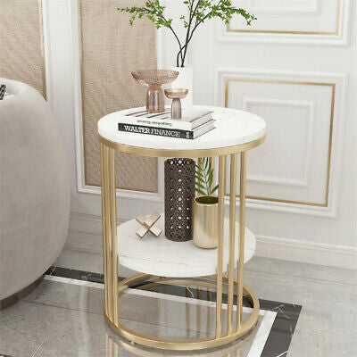 Luxury Marble Sofa Side Table Corner Coffee Table End Bedside Table Nightstand