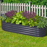 Garden Bed Galvanised Raised Steel Instant Planter Box Flowers Herb 160X80X42CM