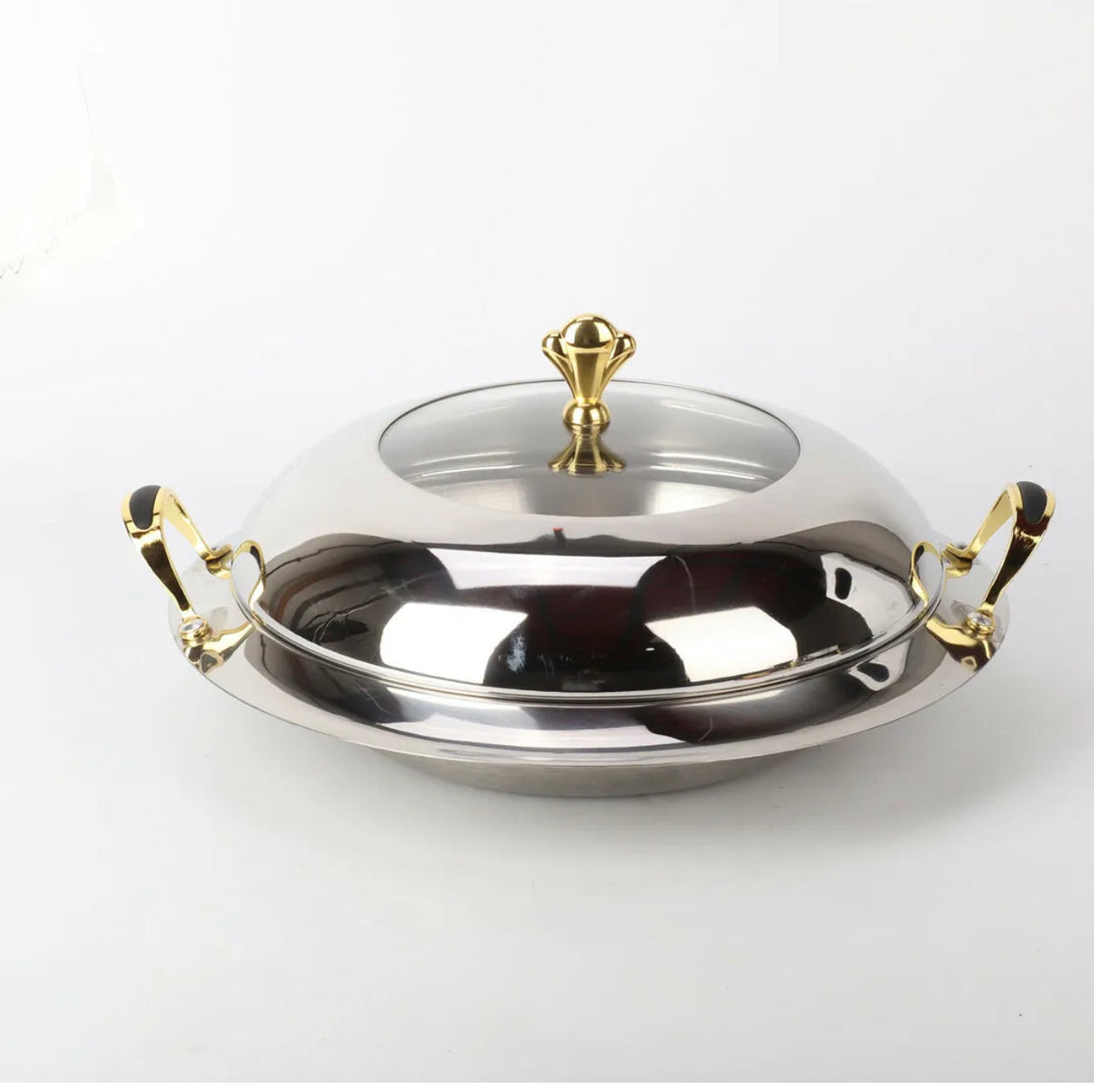 Commercial Chafing Dish Stainless Steel Round Buffet Warmer Alcohol Stove