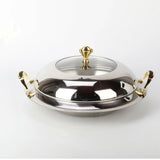 Commercial Chafing Dish Stainless Steel Round Buffet Warmer Alcohol Stove