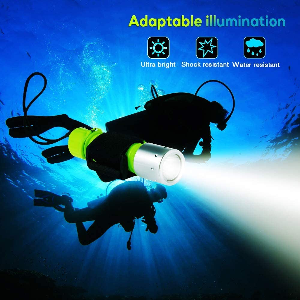 BlueFire 1100 Lumen Professional CREE XM-L2 Scuba Diving Flashlight Underwater Torch is Super Bright. It is mainly designed for the professional divers or underwater Photographer.